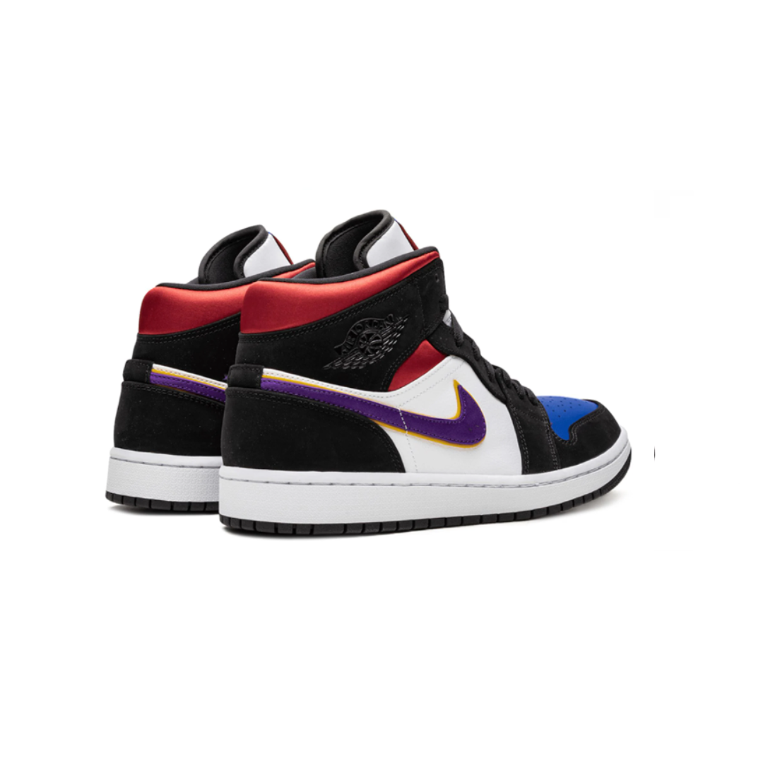 ⁦Jordan 1 Mid Lakers Top 3 sneakers – גורדן 1⁩ – תמונה ⁦3⁩