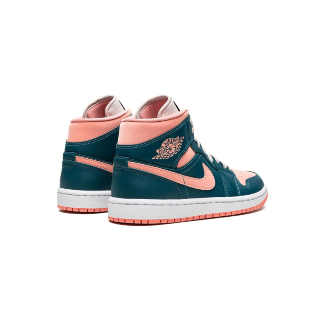 ⁦Jordan 1 Mid Dark Teal Green sneakers – גורדן 1⁩ – תמונה ⁦3⁩